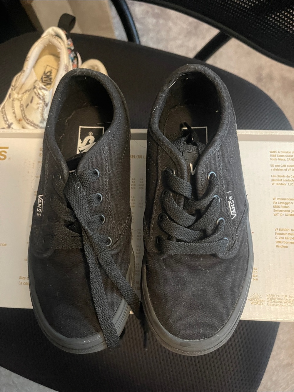 Vans Black Low-Top Canvas Sneakers
